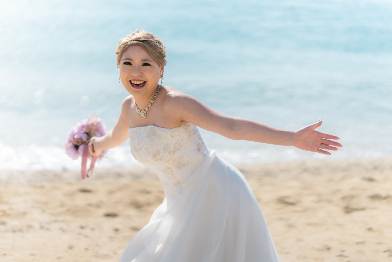 新婦さんのとびっきりの笑顔!