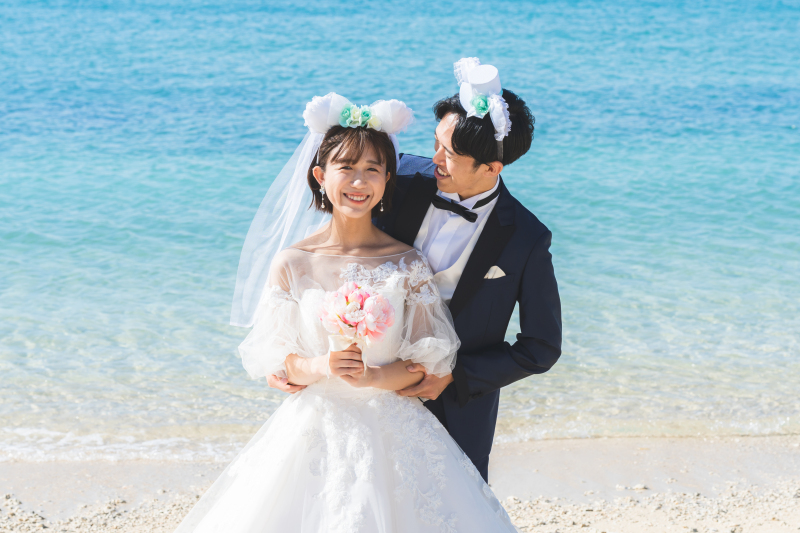 ドレスでビーチ！和装でスタジオ撮影が1日でできる♡！