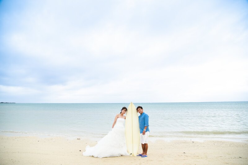 サーフボードとふたり♪