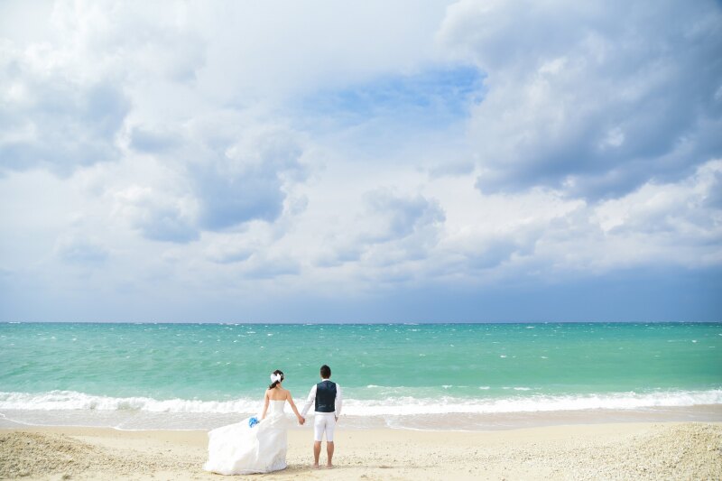 海の色にうっとり♡