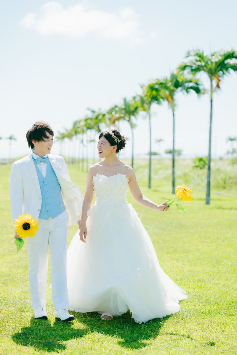 ひまわりを持って♡