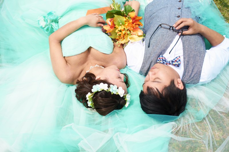 カラードレスにお色直し