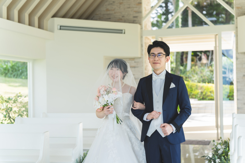 チャペルで迎える晴れの日の入場！