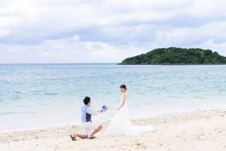 冬の美しい海で