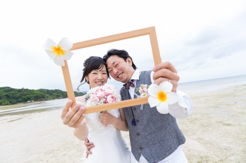 手作りのフォトフレームで