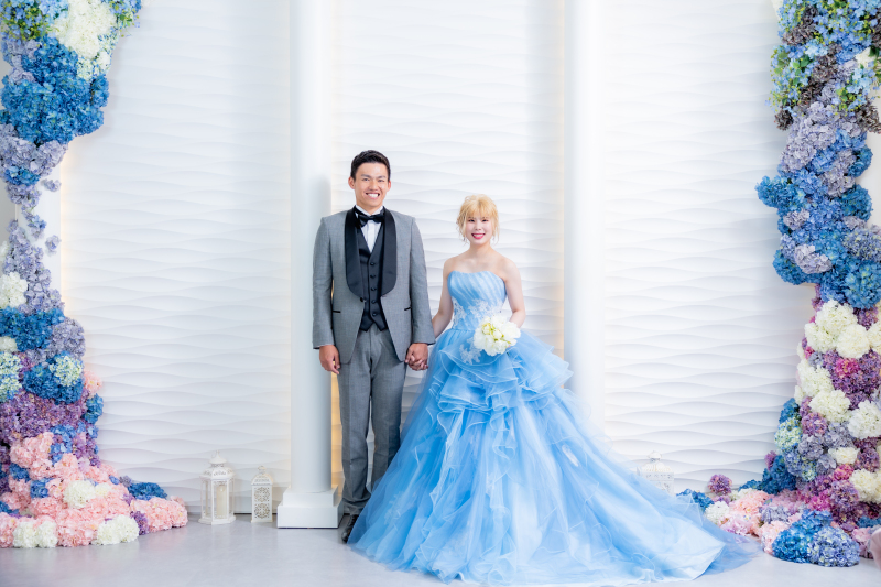 紫陽花に囲まれて♡