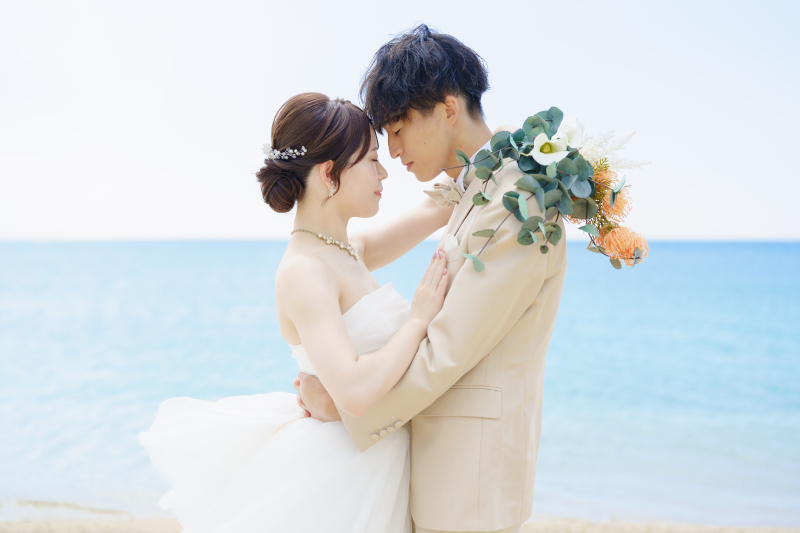 波音に包まれ、おふたりでの撮影♡