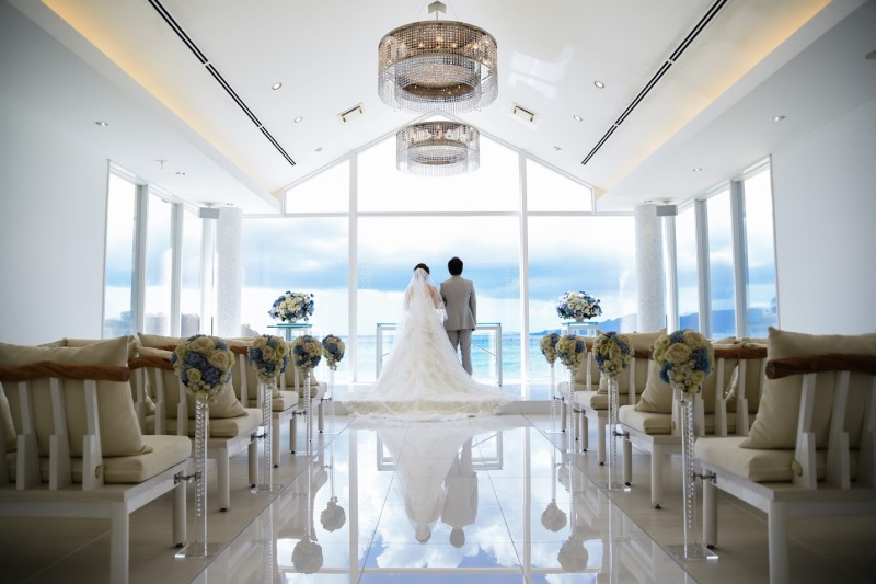 オーシャンビューのチャペルで・・・