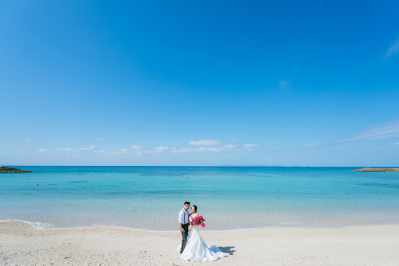 白い砂浜!青い海!