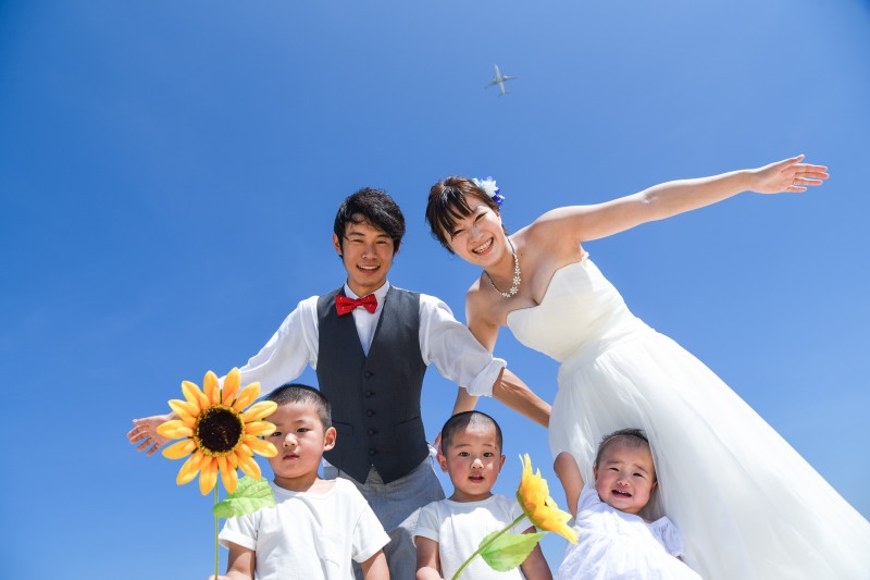みんなで飛行機ポーズ✈
