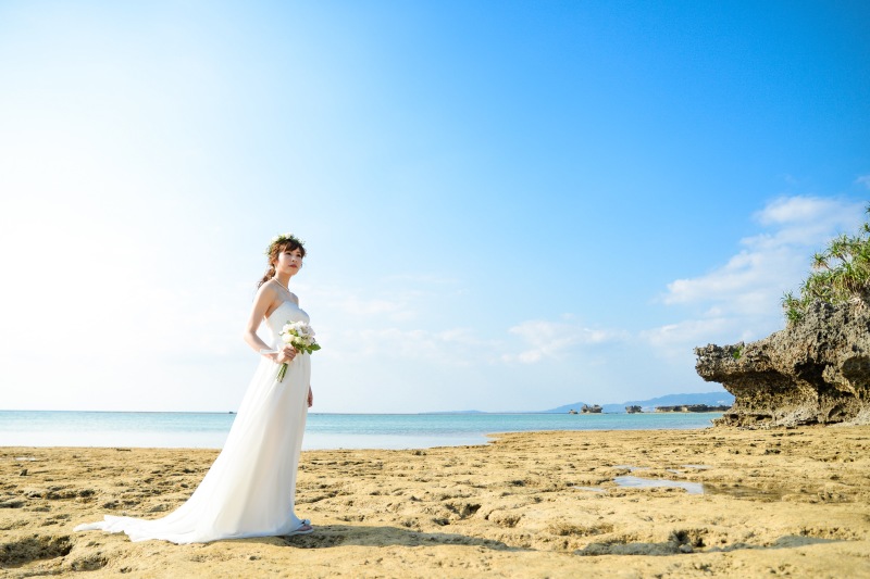 青い空をバックに特別な１枚を♡