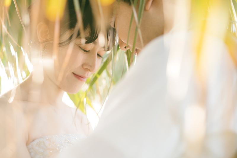 おふたりの自然な表情をとらえたショット