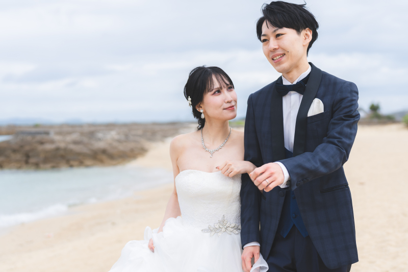 波打ち際でのお散歩ショット