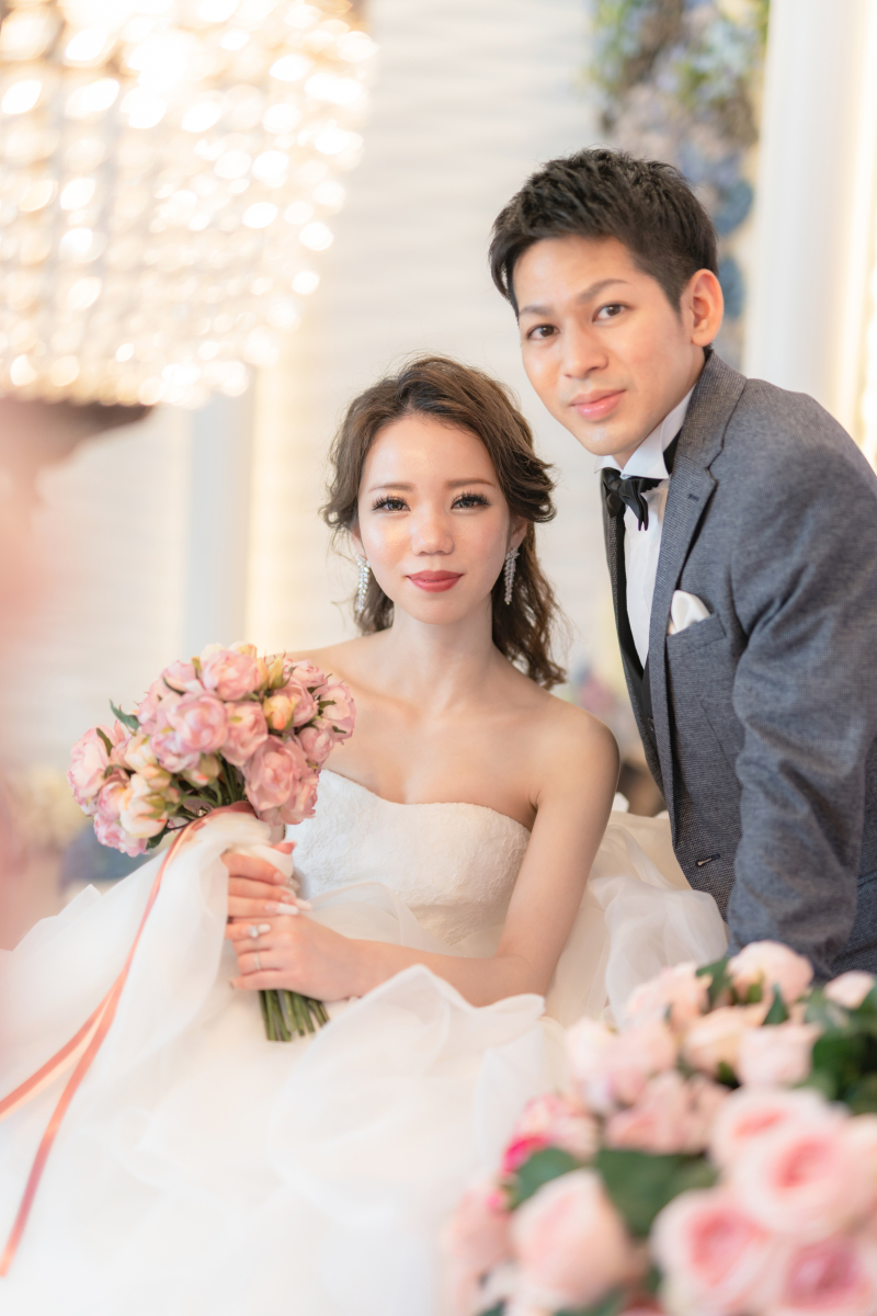 シャンデリア越しのおふたり♡