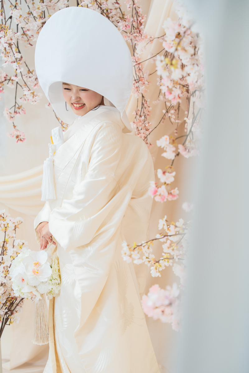 ブーケを添えて可愛らしさも引き立つ桜ブースのソロ