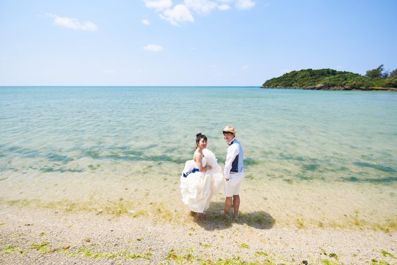海の中に入って撮影!