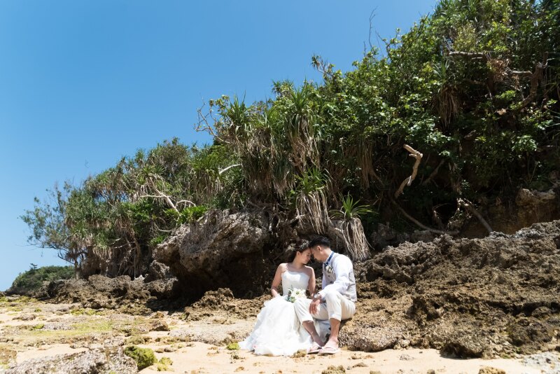 おでこを合わせて♪