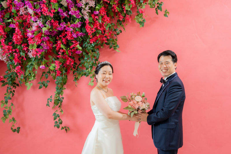 一緒にブーケをもって♡