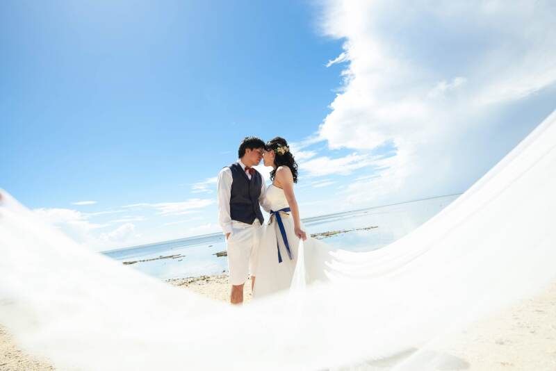 幸せなベールショット