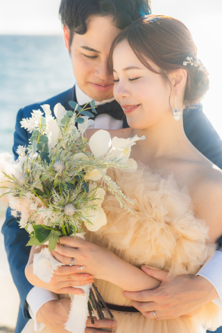 コーラルスタジオ〈coral studio〉沖縄フォト＆ムービーウェディング_【ビーチ&グリーンフォト】時間でも雰囲気が異なるビーチフォト特集