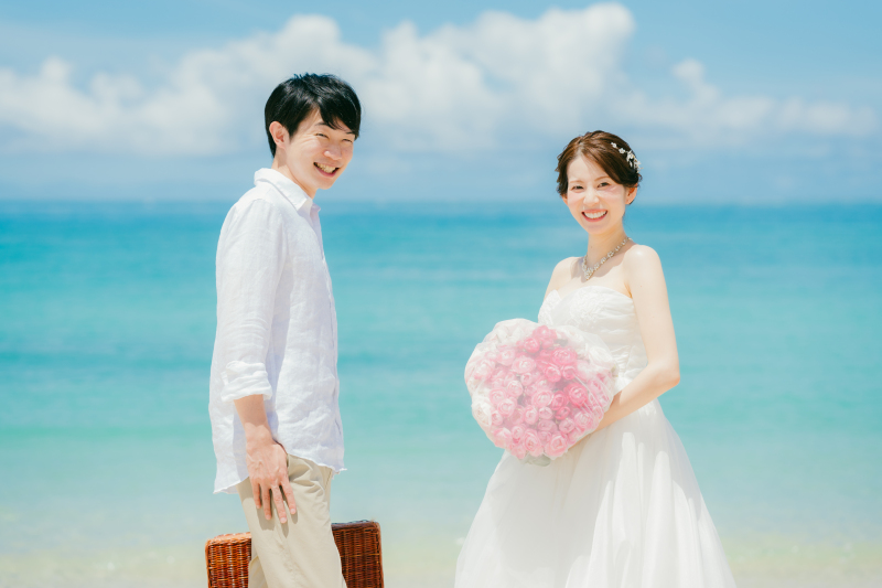 デイタイムビーチ＆サンセット＆スタジオフォトプラン【今だけドレス2着&データ増量中！7大特典プレゼント】