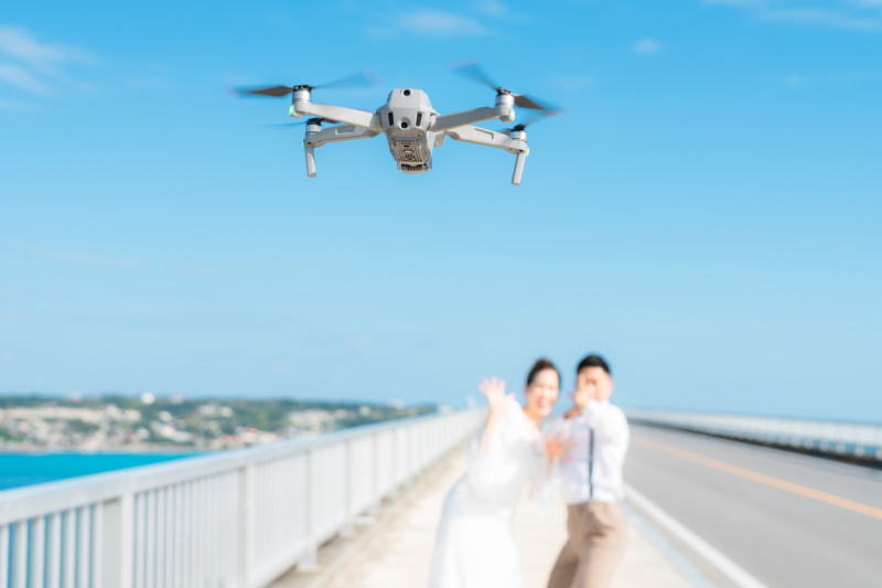 ドローンフォト＆ドレス2着付き！データ増量中の7大特典ビーチフォトプラン