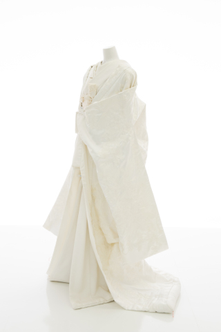 枝垂桜に扇面刺繍