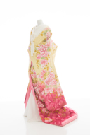 イエローピンク暈桜尽し雪輪