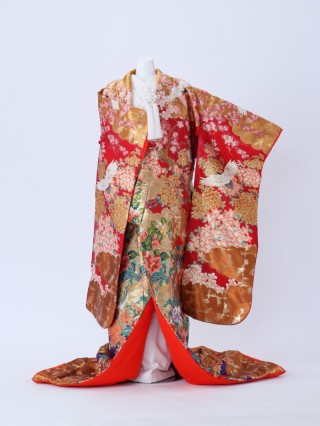 手描き友禅ぼたんに本金箱