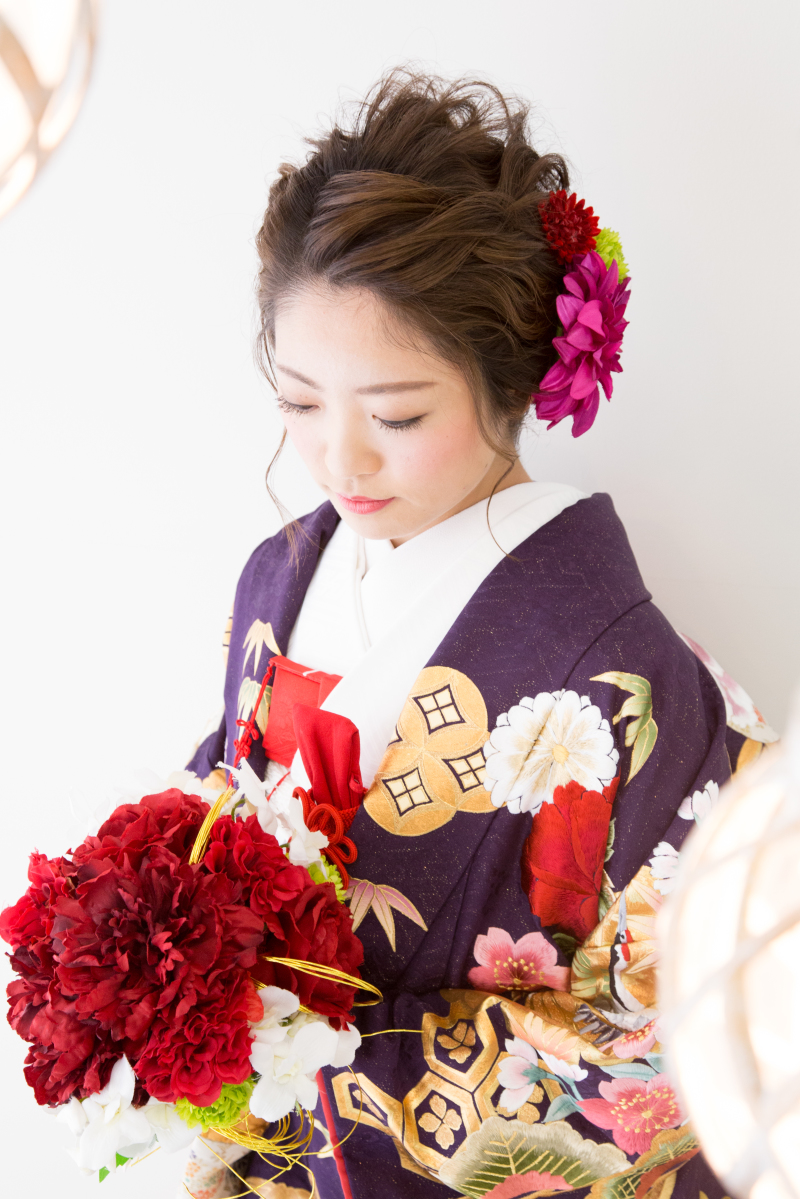 ブーケを見つめて！