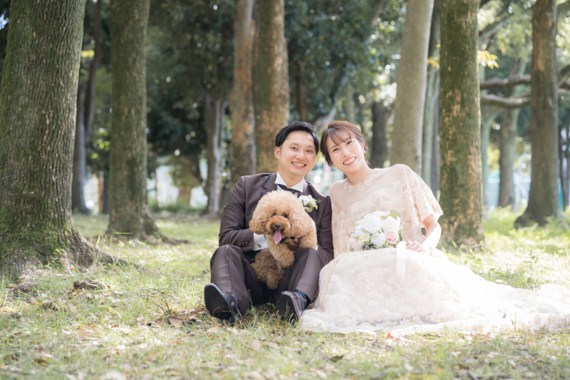 【庄内緑地　全データプラン】緑豊かな公園でナチュラルフォトウェディング