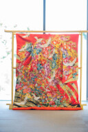 相良刺繍高金箔の花車