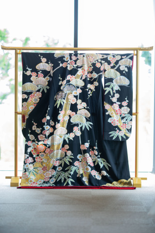 手描友禅大輪松竹梅