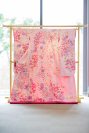 ピンク地花キラリ