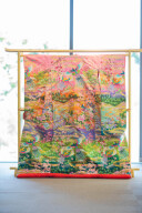 ピンク鳳凰春の山々