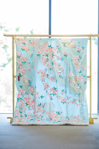 ブルー縮緬流水枝垂れ桜