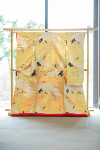 金地白鶴に金梅