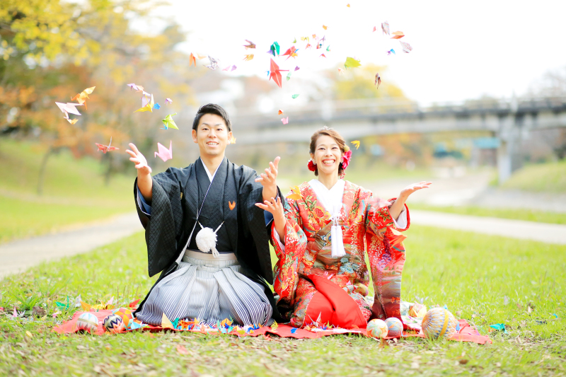 折り鶴シャワー