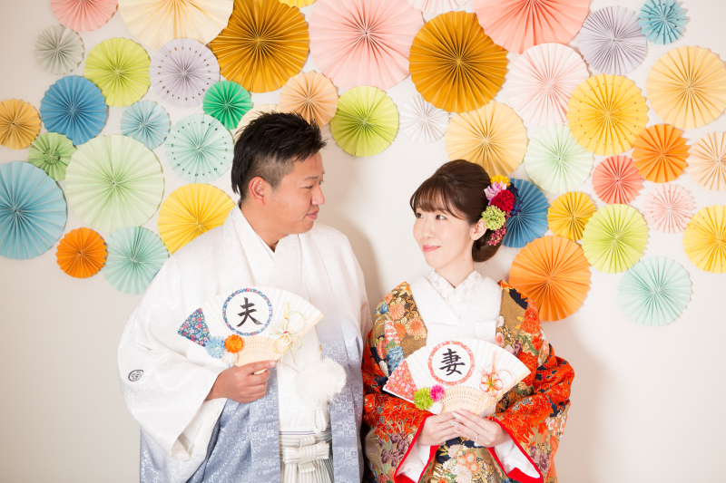 和装で日本ならではの婚礼衣裳を。