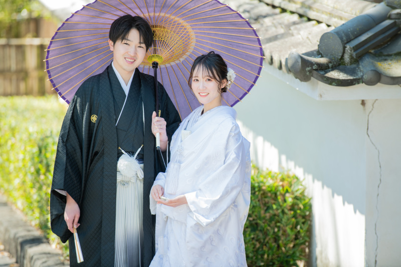 晴れの日を彩る和傘ショット