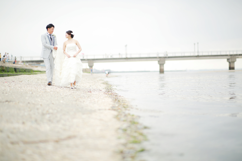 海辺をお散歩！