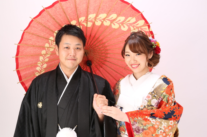 相合傘でのショット