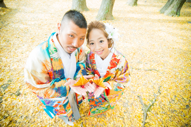 銀杏や落ち葉もステキなアイテムに…