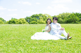 自然豊かな公園で洋装ロケ！