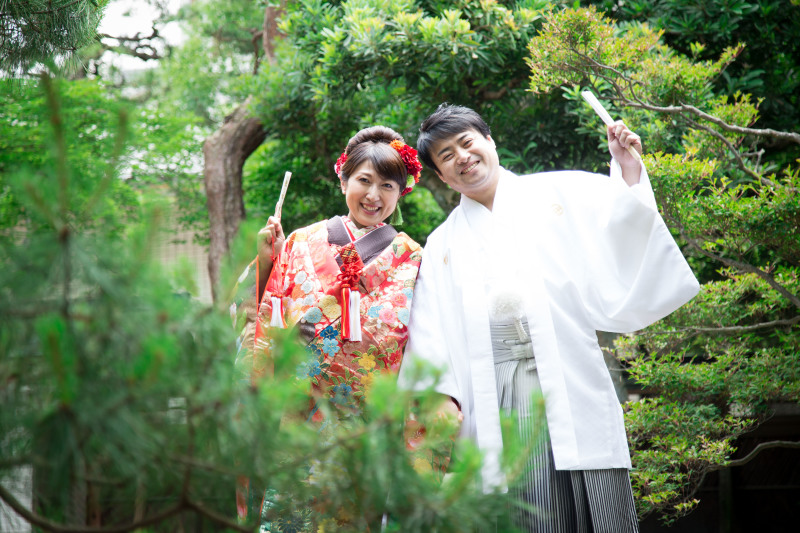 打掛(赤)×掛け下(茶)