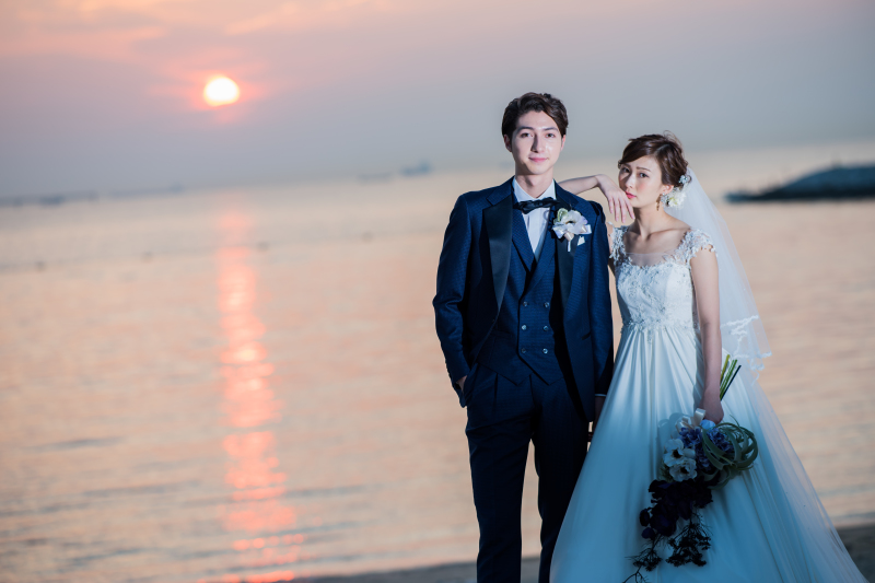 真っ赤な夕焼けが沈む夕焼けフォト