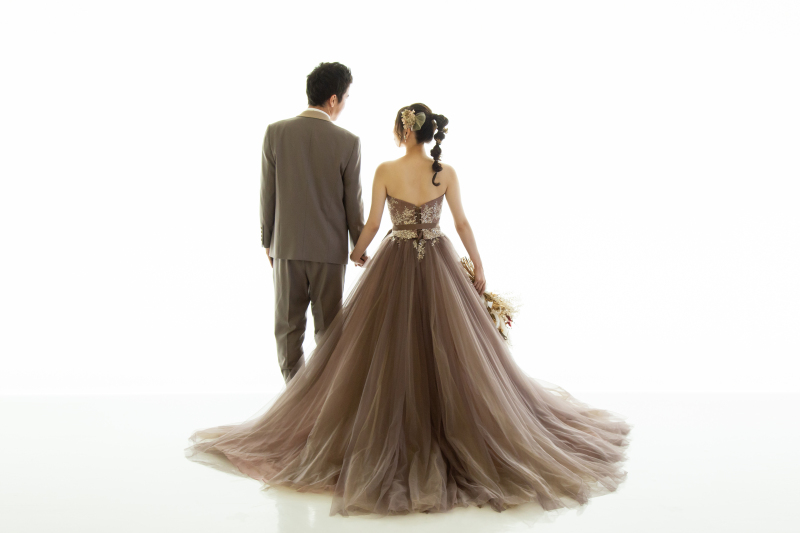 ブラウンカラードレス+ブラウンタキシード＝♡