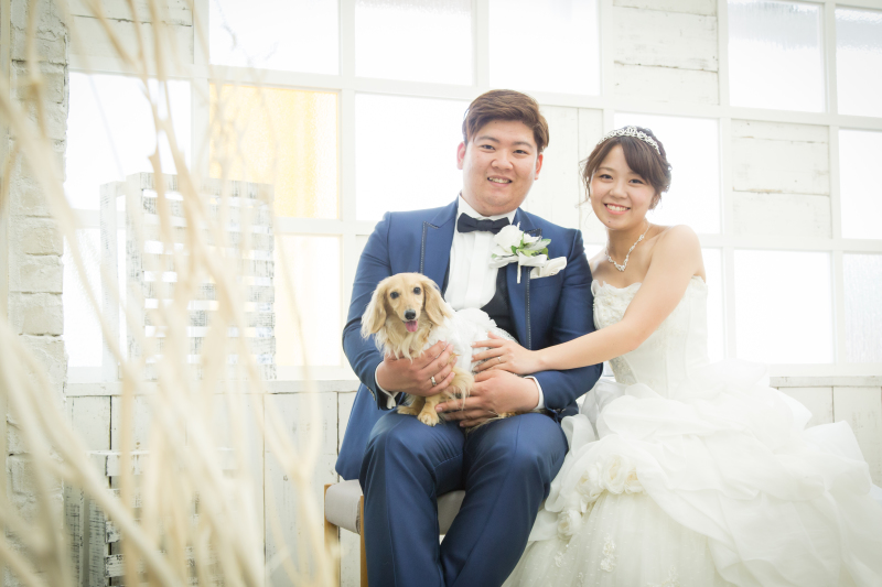 ご新婦様と同じ色のドレス♡