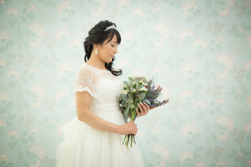 ふんわり柔らかい背景にもマッチ♪