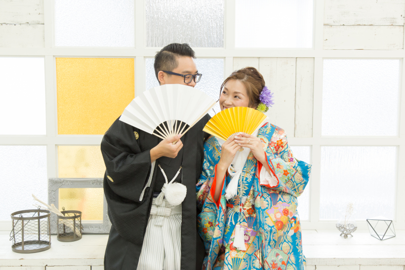 扇子を使った一枚